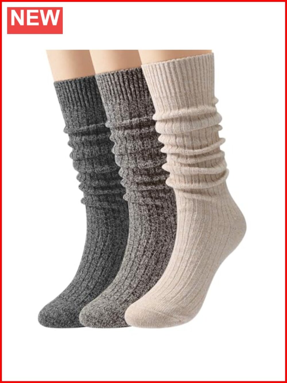 Slouchy Socks Women Long Soft Winter Boot Scrunch Crew Socks